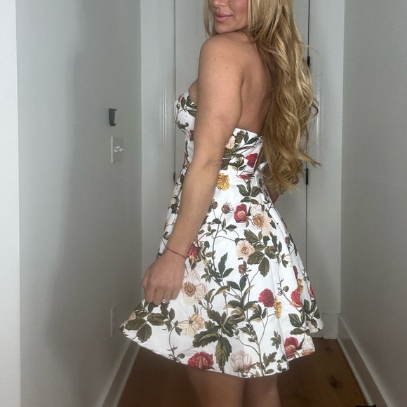 Floral Strapless Dress - Picture 3 of 6